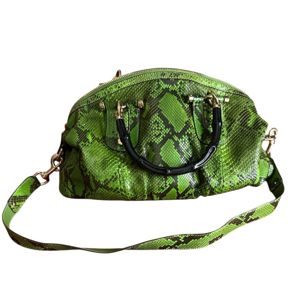 Gucci Green Python Crossbody/Handbag - image 3